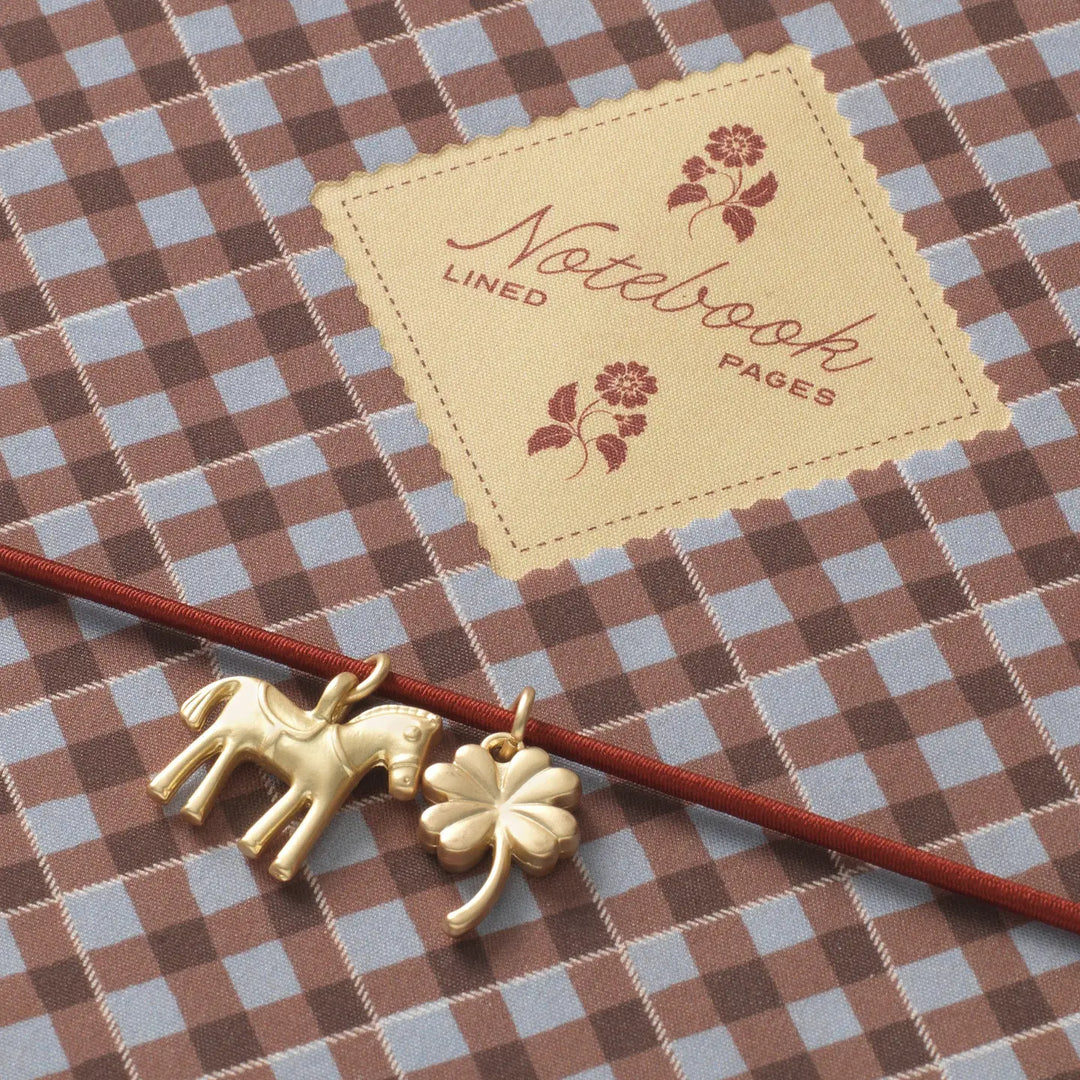Softcover Fabric Notebook - Petals & Plaid