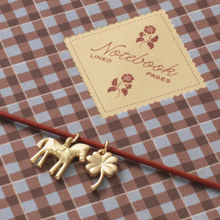 Softcover Fabric Notebook - Petals & Plaid