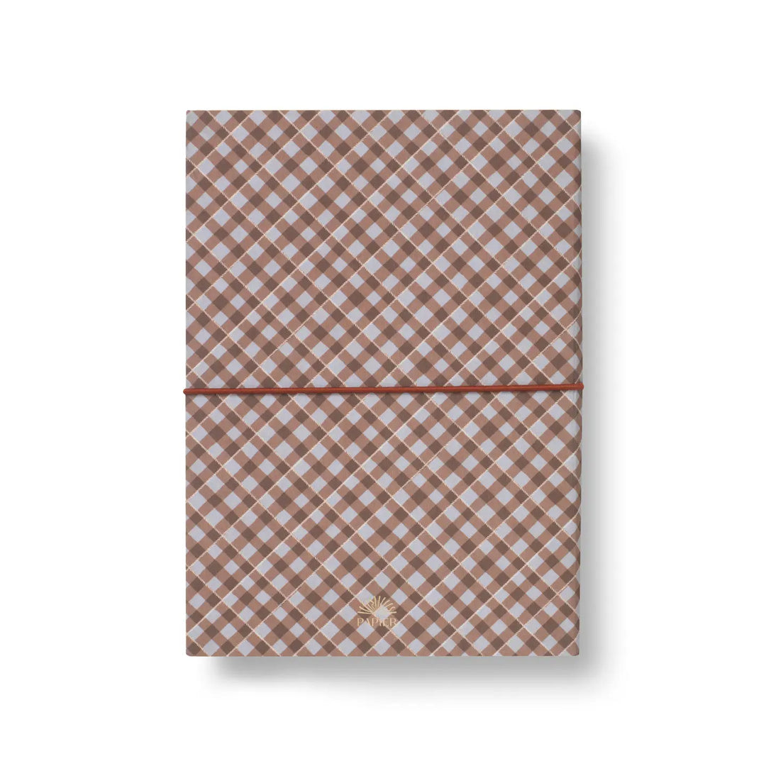 Softcover Fabric Notebook - Petals & Plaid