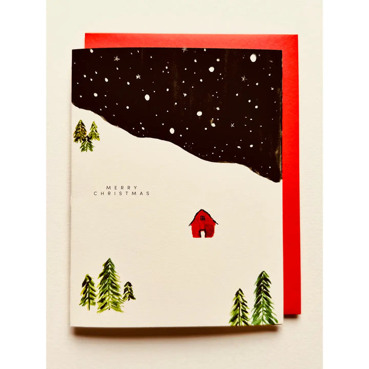 Red Barn Merry Christmas
