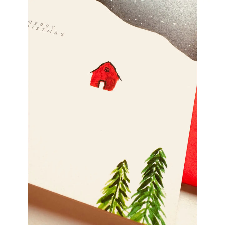 Red Barn Merry Christmas