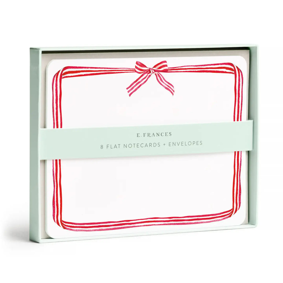 Red Ribbon Candy Flat Notes (Set of 8)
