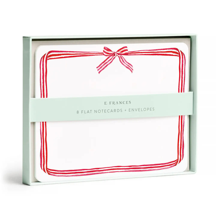 Red Ribbon Candy Flat Notes (Set of 8)