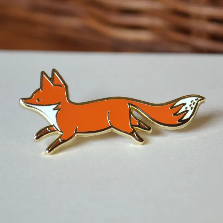 Running Fox Enamel Pin