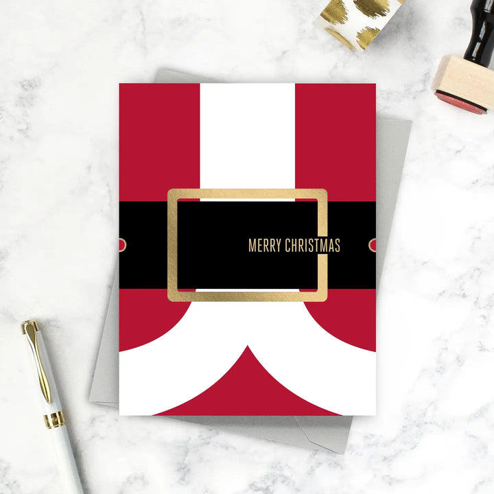 Santa's Belt Christmas Card