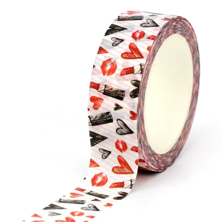 Hearts and Lipstick Washi Tape