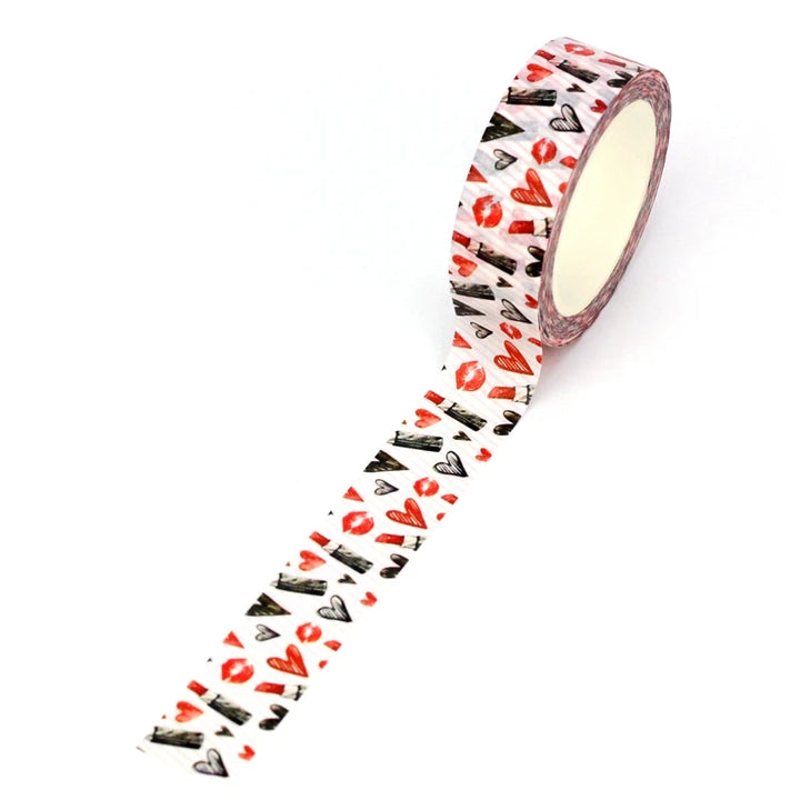Hearts and Lipstick Washi Tape
