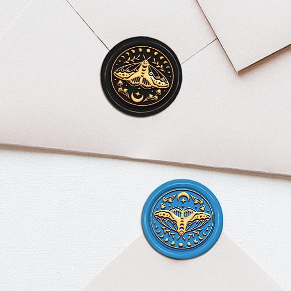 Wax Seal Stamp - Moth & Moon