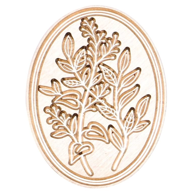 Wax Seal Stamp - Oval Branches
