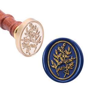 Wax Seal Stamp - Oval Branches
