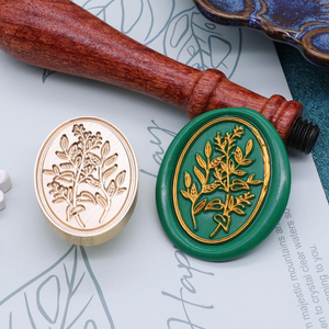 Wax Seal Stamp - Oval Branches