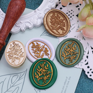 Wax Seal Stamp - Oval Branches