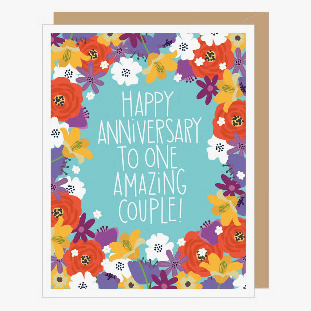 Floral One Amazing Couple Anniversary Card