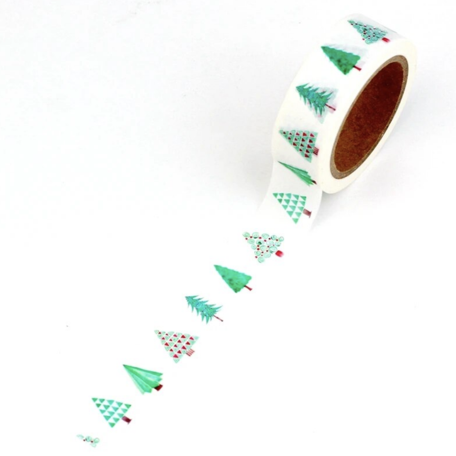 Green Christmas Trees Washi Tape