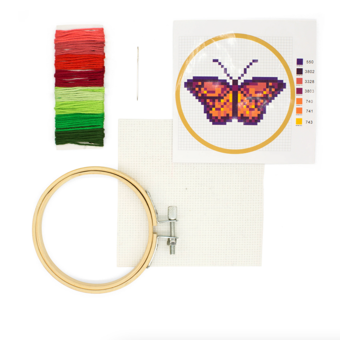 Butterfly Mini Cross Stitch Embroidery Kit