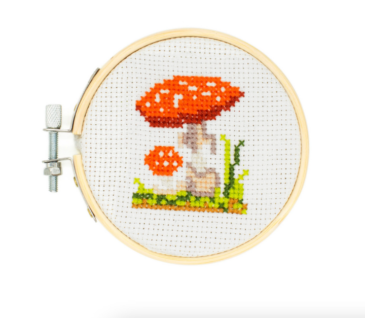 Mushroom Mini Cross Stitch Embroidery Kit