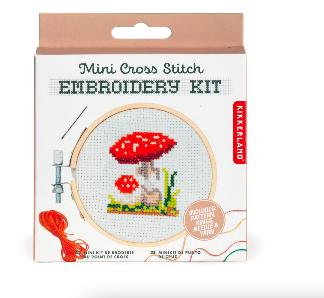 Mushroom Mini Cross Stitch Embroidery Kit