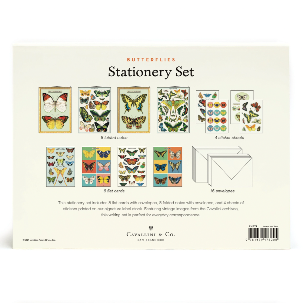 Butterflies Stationery Set