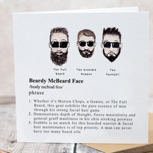 Beardy McBeard Face Card