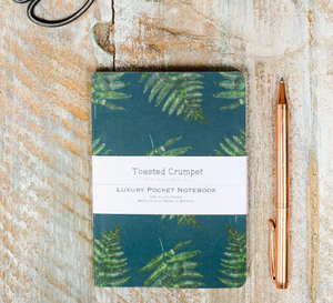 Woodland Fern Noir A6 Lined Pocket Notebook