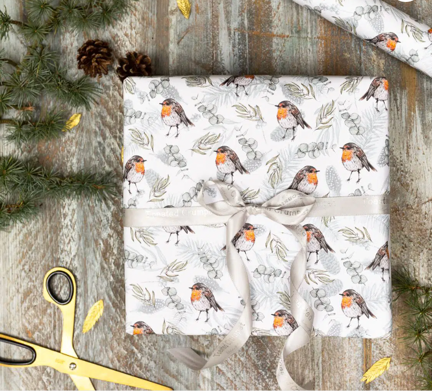 Robin & Eucalyptus Gift Wrap (Roll)