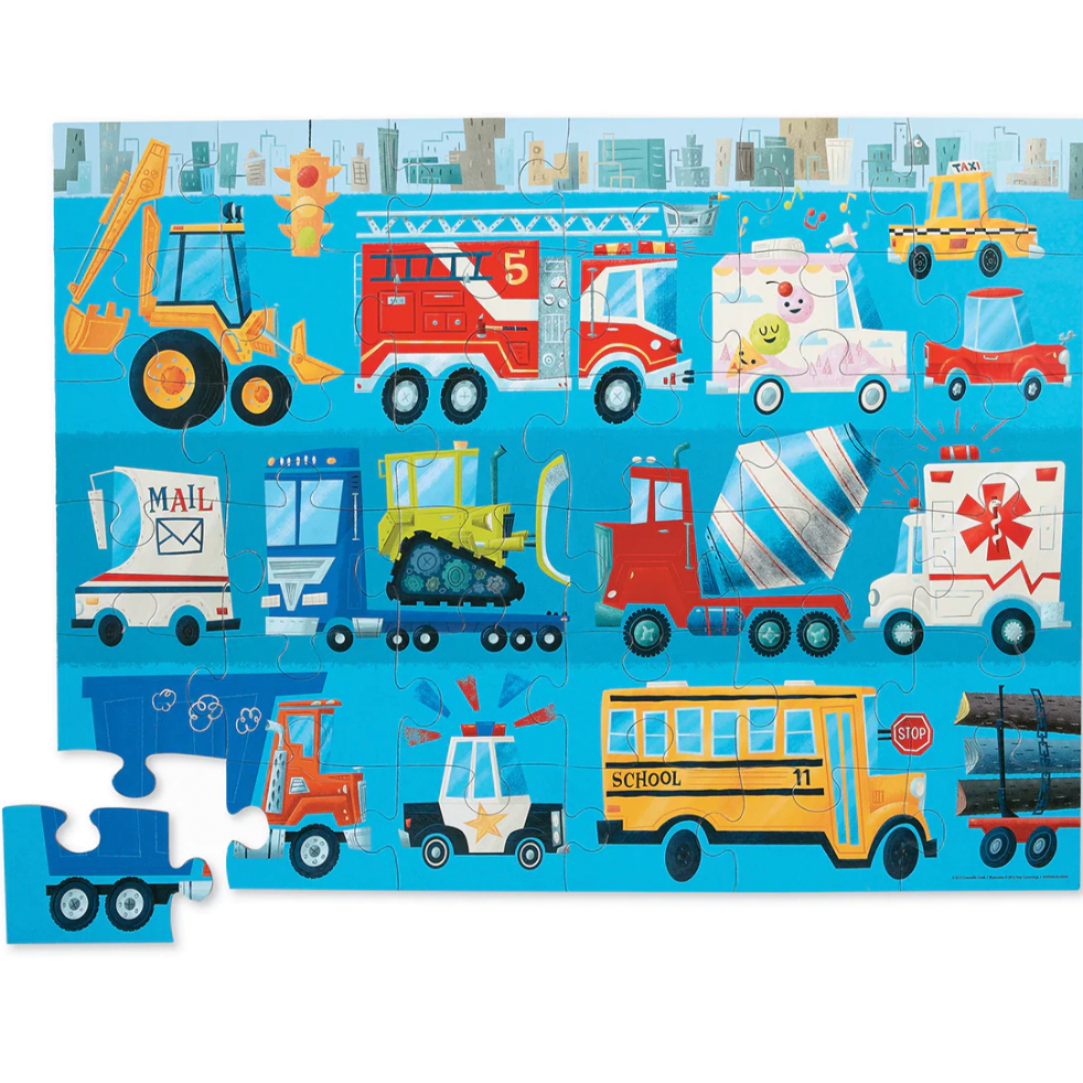 36-Piece Vehicles Floor Puzzle