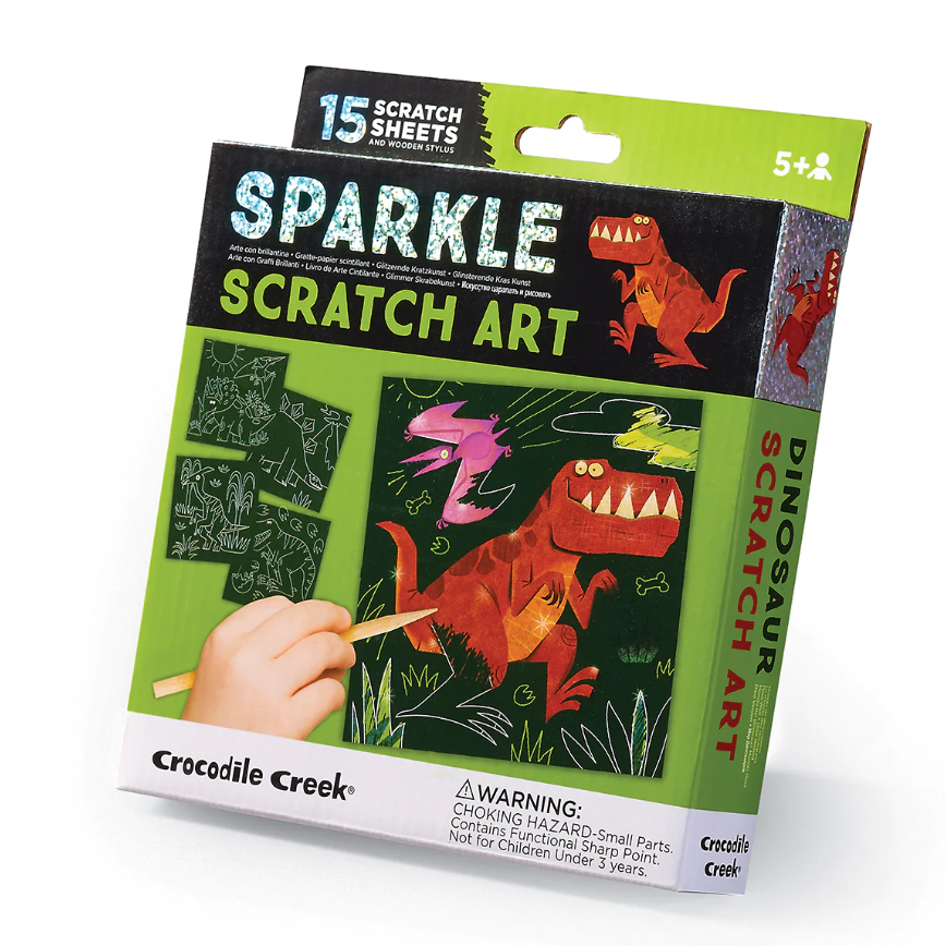 Sparkle Scratch Art - Dinosaur