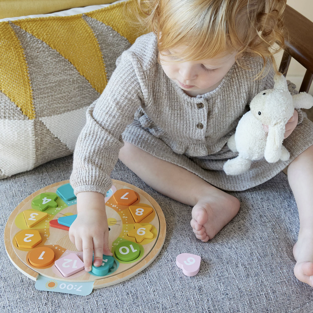 Multi-Language Wooden Learning Clock