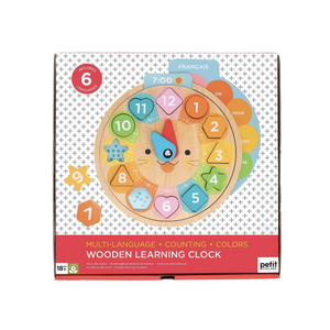 Multi-Language Wooden Learning Clock