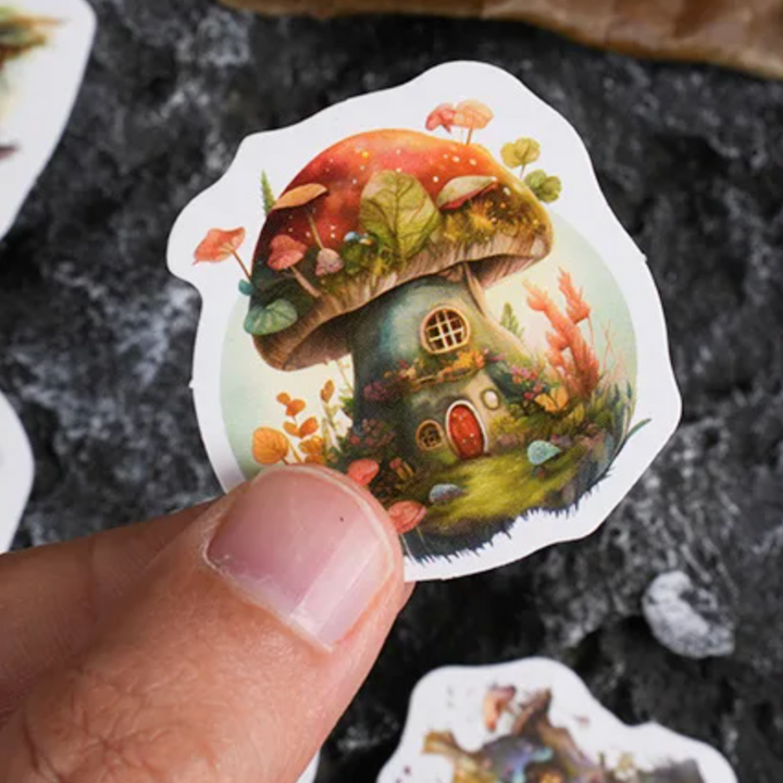 Mushroom House Stickers (Pack of 45)