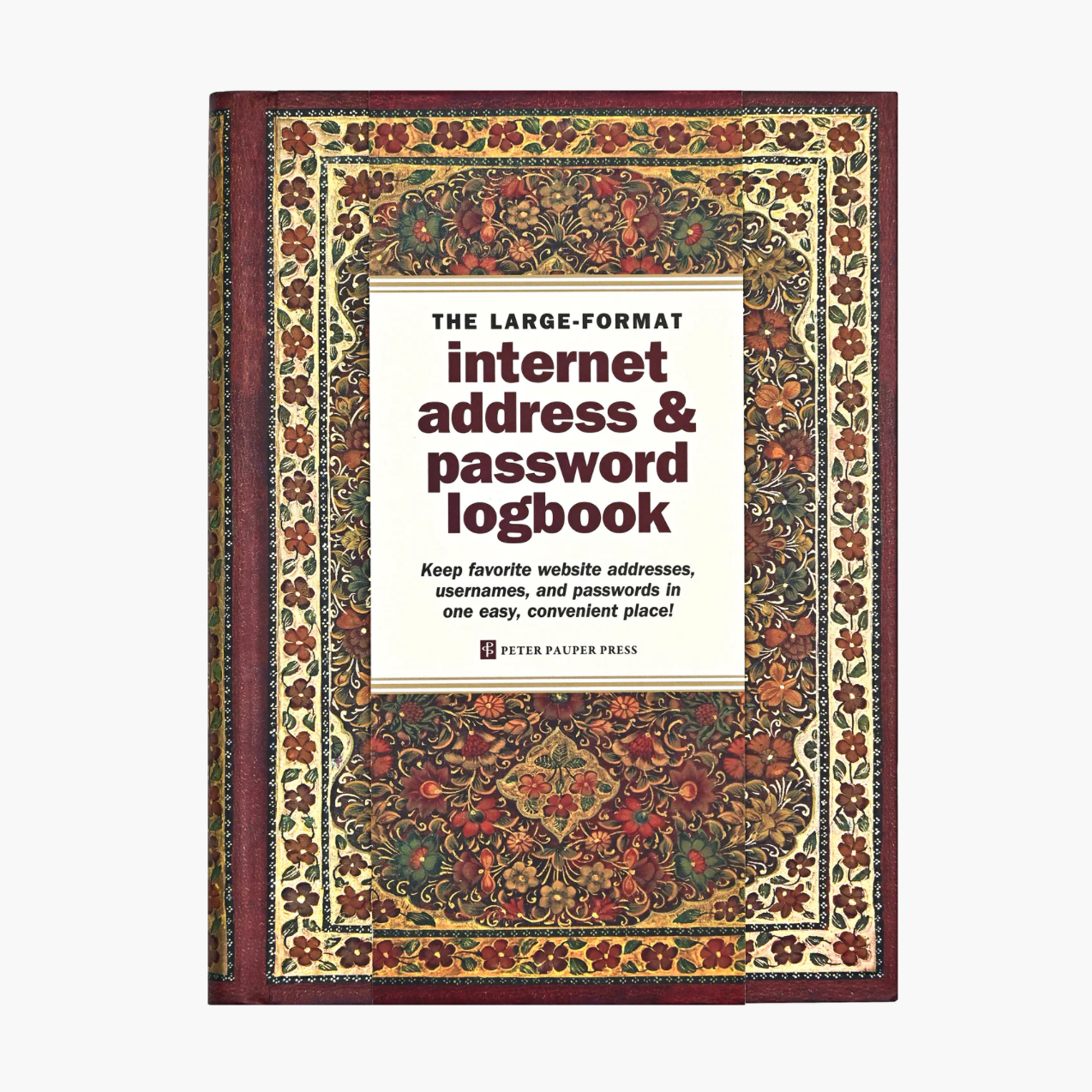 Gilded Floral Internet & Password Logbook (Large Format) - Large