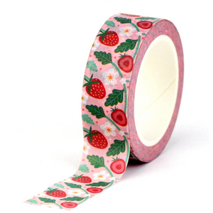 Strawberry and Leaves Washi Tape