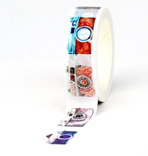 Colorful Retro Cameras Washi Tape
