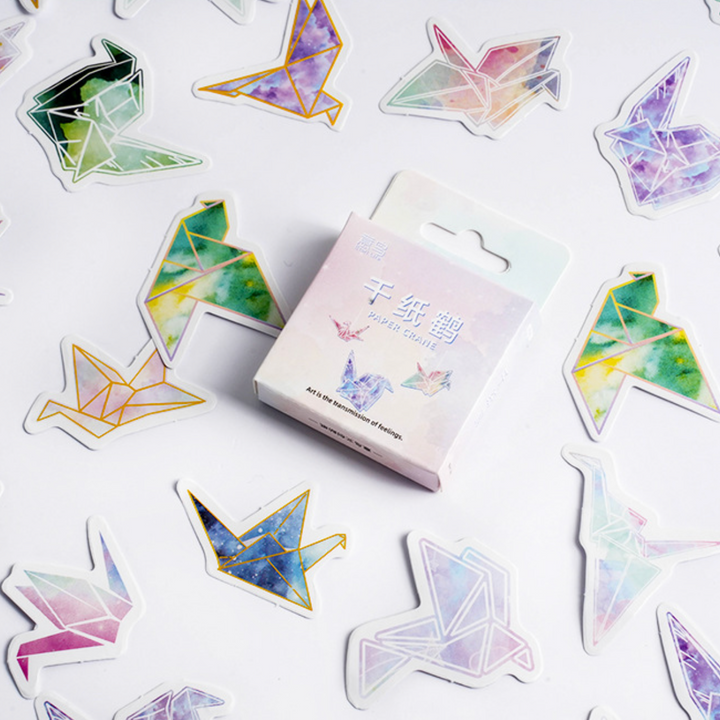 Paper Cranes Stickers - pack of 45
