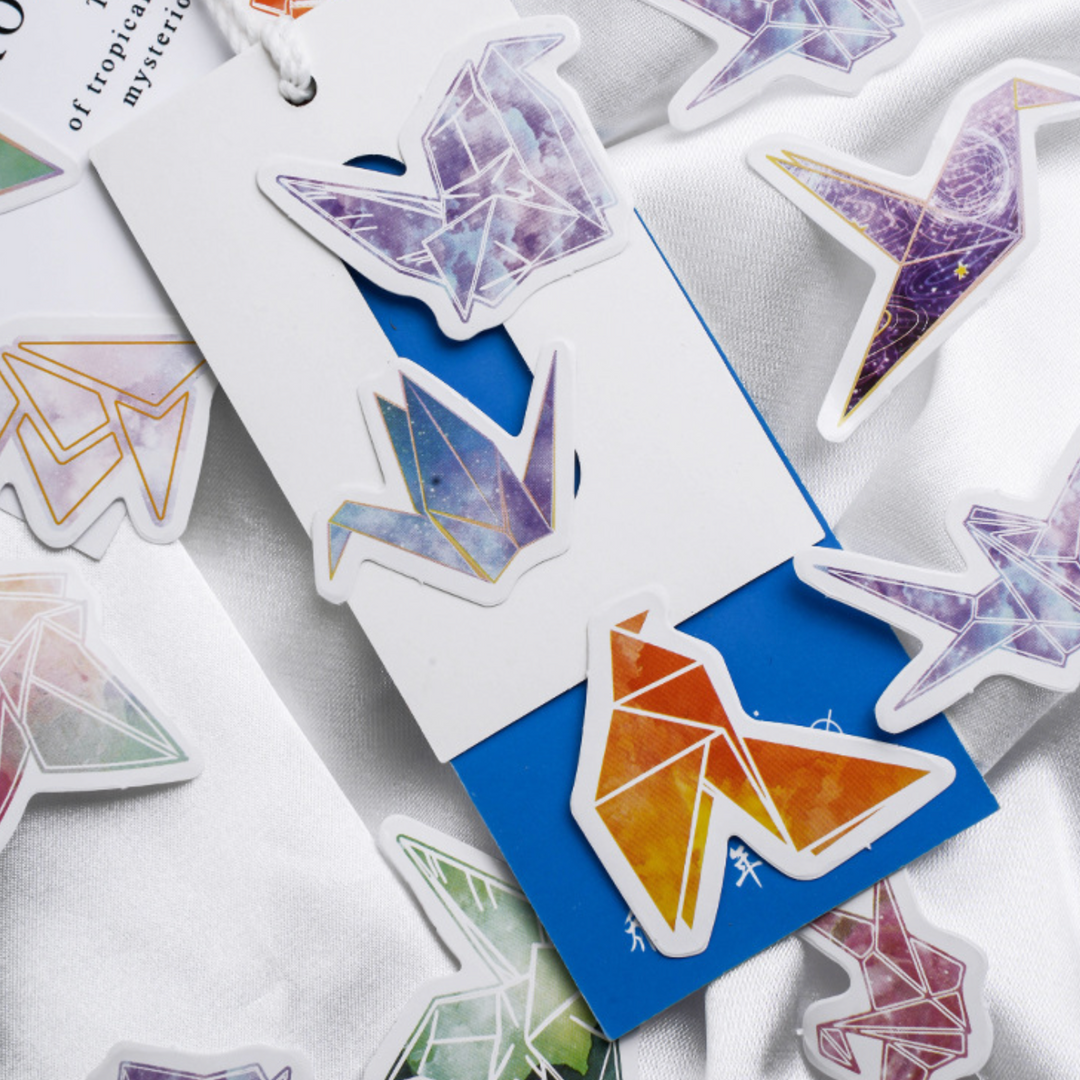Paper Cranes Stickers - pack of 45