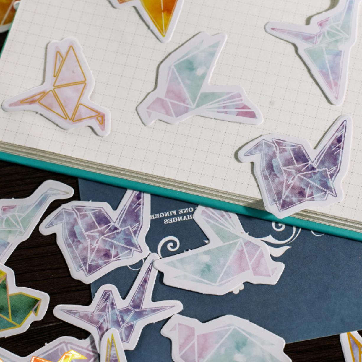 Paper Cranes Stickers - pack of 45