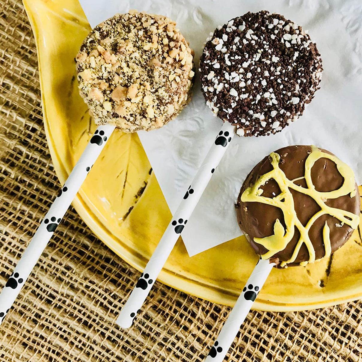 Paper Straws - Paw Prints