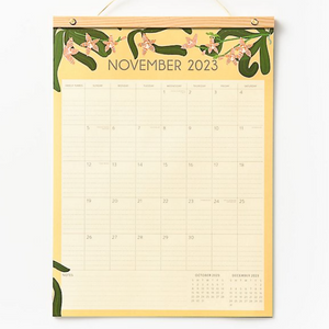 2023/24 Botanical 17 Month Family Wall Calendar