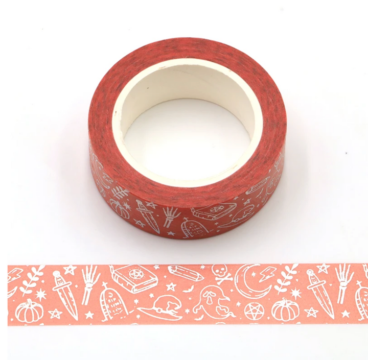 Silver Foil Halloween Washi