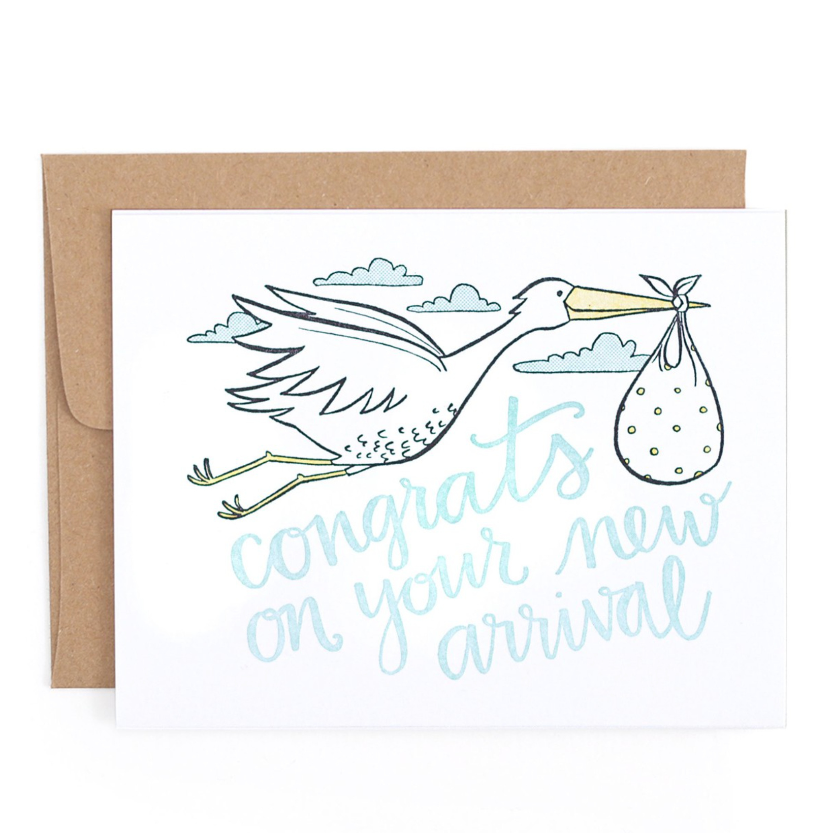 Stork Congrats Letterpress Card