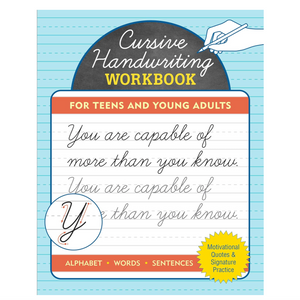 Cursive Handwriting Workbook for Teens and Young Adults