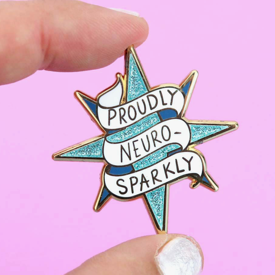 Proudly Neuro-Sparkly Lapel Pin