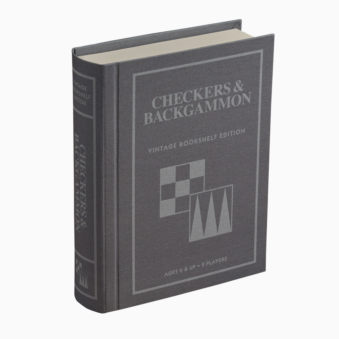 Checkers & Backgammon Vintage Bookshelf Edition