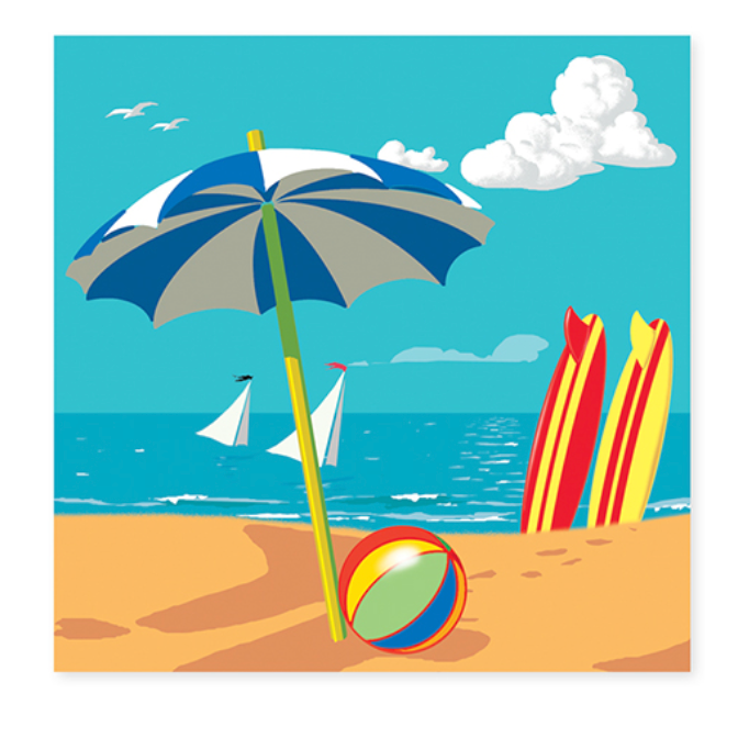 Beach Chairs Treasures Pop-up Card
