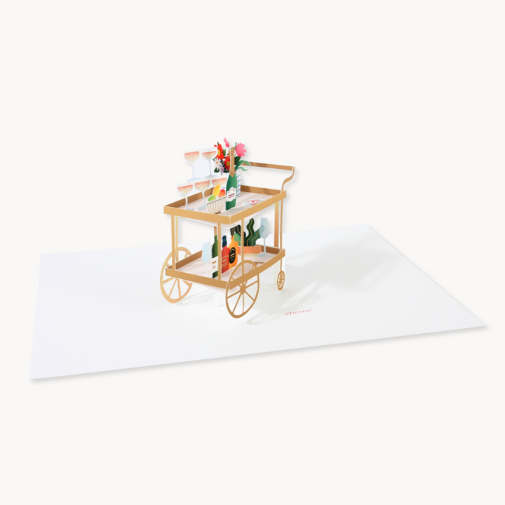 Bar Cart Pop-up Congratulations Card