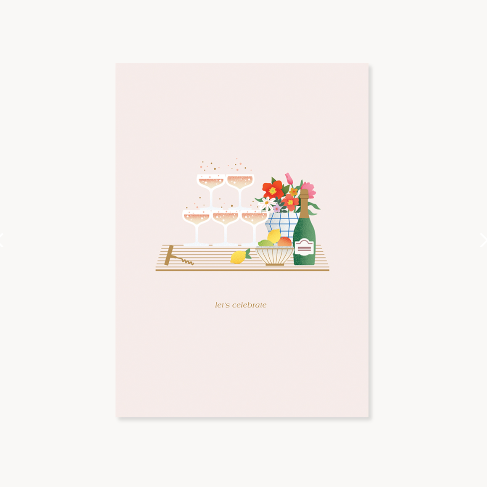 Bar Cart Pop-up Congratulations Card