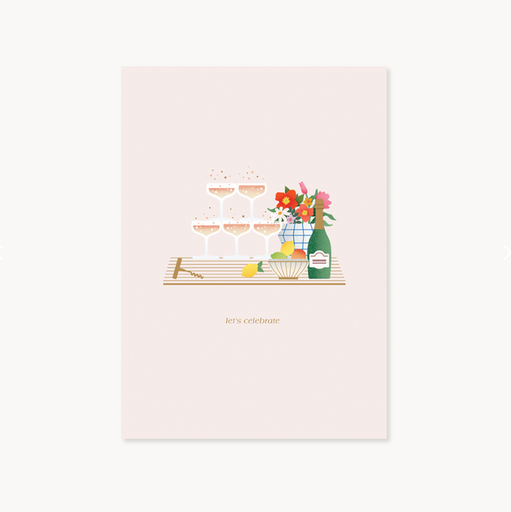 Bar Cart Pop-up Congratulations Card