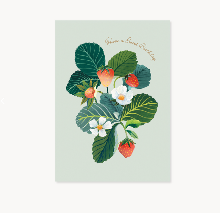 Strawberries Birthday Pop-up Card