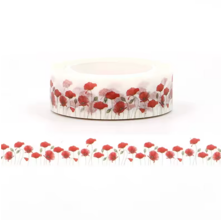 Poppy Flowers Washi Tape