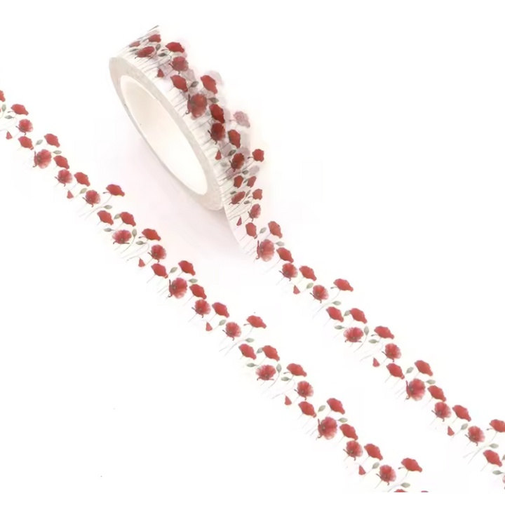 Poppy Flowers Washi Tape